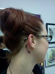 Kids Names Behind The Ear Tattoo Tattoos Name Tattoos Behind Ear Tattoos