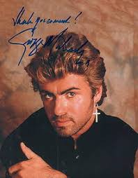 George Michael Rare Signed 9x12