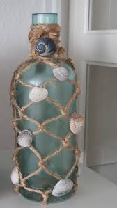 Maritime Flaschenbastelei Deniz Kabuguyla Yapilan El Isleri Sarap Sisesi Cam Sise