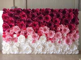 50 Most Creative Wedding Decorations Photos Emmaline Bride Flower Backdrop Wedding Paper Flower Backdrop Paper Roses