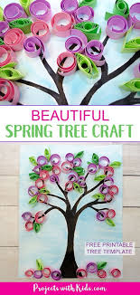Great spring craft for toddlers and preschoolers to make at home or daycare. How To Make A Beautiful Spring Tree Craft Spring Arts And Crafts Flower Crafts Spring Crafts