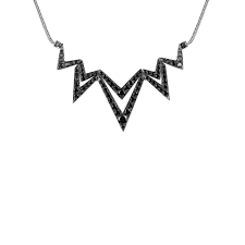 Just use the diamond dotz stylus to pick up a dot and place. 18ct White Gold Black Diamond Pave Necklace Lady Stardust