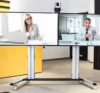 Soporte a suelo móvil para videowall 2x1 - LED Visual