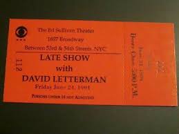 To start viewing messages, select the forum that you want to visit from the selection below. Late Night With David Letterman Show Cyndi Lauper Guest Dec 15 1986 Ticket 150 00 Picclick