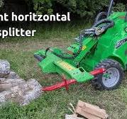 Avant horizontal log splitter in action (using an Avant 423)