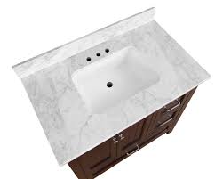 bathroom vanity with carrara marble top