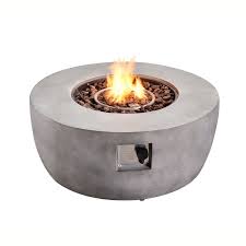 There are few things more welcoming in an outdoor space than a fire pit. Peaktop Outdoor Round Concrete Propane Gas Fire Pit Hf36501aauk For Sale Online Ebay