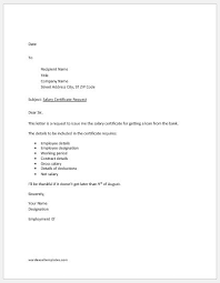 You also may request the dmv title bureau to remove the lien from your new york state issued title by mailing the original lien release form or letter, the original title certificate, and a check or money order for $20 payable to the commissioner of motor vehicles. Request Letter For Salary Certificate For Bank Loan Word Excel Templates