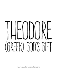 Theodore Name Meaning Art Printable Baby Shower Gift Nursery Printable Art Digital Print N Names With Meaning Cute Baby Boy Names Printable Nursery Art