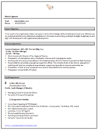 Resume Format 6 Months Experience Resumeformat Resume Format Accountant Resume Simple Resume Template
