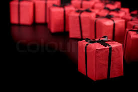 Download 190,000+ royalty free red gift vector images. Many Red Gift Boxes On Black Background Stock Image Colourbox