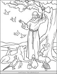 Saint Francis Blessing Animals Coloring Page Saint Coloring Coloring Pages Animal Coloring Pages