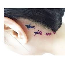 27 Minimalist Peter Pan Tattoos To Remind You To Never Grow Up Peter Pan Tattoo Behind Ear Tattoos Tattoos