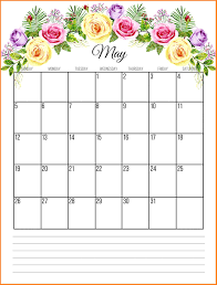 May 2019 Floral Calendar Calendar Printables October Calendar Free Printable Calendar