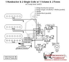 Les paul wiring for 2 wire and 4 wire humbuckers. Guitar Wiring Diagrams 1 Humbucker 2 Single Coils