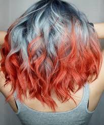 Love This Orangey And Red Color Silver Hair Color Hair Styles Cool Hairstyles