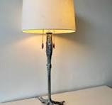 Ostrich Leg Table Lamp manner of PE Guerin, Vintage 1970s