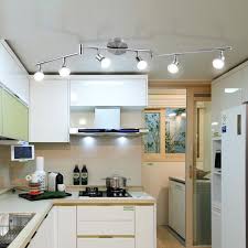 6 Head Led Track Lighting Fixture No Bulbs Gu10 Base Satin Nickel Aiboo