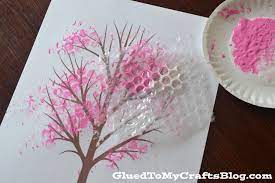 Only 1 available and it's in 1 person's cart. Bubble Wrap Print Cherry Blossom Tree Kid Craft Idea For Spring Bubble Wrap Art Cherry Blossom Art Cherry Blossom Tree