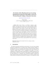 Blackboard will collect, use, and store your personal information that is necessary to use this application and the related functionalities. Pdf Evaluation Of Blackboard Learning Management System For Full Online Courses In Western Branch Colleges Of Qassim University