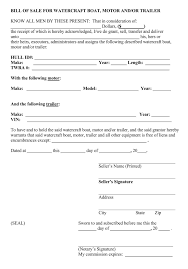 Write a bill of sale. Trailer Bill Of Sale Form Free Forms Templates