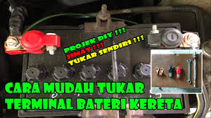 Bateri yang tidak dipasang dengan betul dan ketat akan menyebabkan getaran. Cara Tukar Terminal Bateri Kereta L Servis Kereta Sendiri Jimat Dan Mudah Youtube