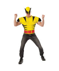 The half mask features eye slits and an open mouth area for easy wearing. Wolverine Muscle Chest Men S Costume Shirt Men Costume