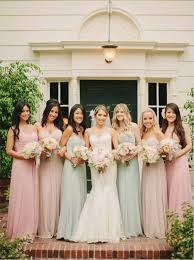 Vintage Pastell Rosa Rose Und Minze Brautjungfer Kleider Ideen Brautjungfer Brautjungfern Braut Brautjungfern Kleider