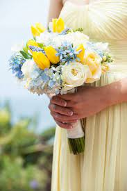Super angebote für wedding blues hier im preisvergleich. Yellow And Light Blue Bouquet Tulips Hydrangea Roses Tweedia Muscari Blue Stock Floral Yellow Wedding Flowers Blue Wedding Flowers Light Yellow Weddings