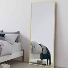 Bowen 71 in. x 23.6 in. Modern Rectangle Metal Framed Gold Full Length Leaning Floor Mirror BOWEN-GOLD-18060
