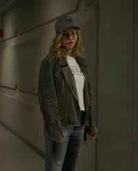 Captain Marvel Brie Larson Black Leather Jacket Prostar Jackets Celebrity Jackets Distressed Leather Jacket Captain Marvel Halloween Costume