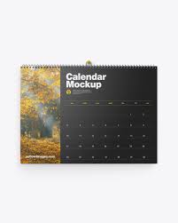 This free desk calendar mockup that comes with multiple customization alternatives. Matte Wall Calendar W Pin Mockup In Stationery Mockups On Yellow Images Object Mockups