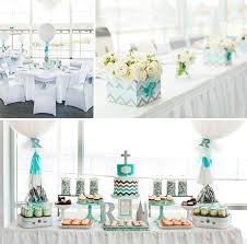 Aquí encontrarás los kits imprimibles más lindos para decorar tus eventos. Decoracion Con Lineas Chevron Celebracion Delicada Y Elegante Para El Bautizo De Tu Hijo