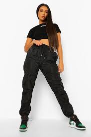 Toggle Shell Joggers Boohoo