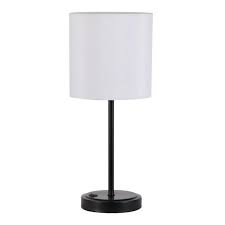 Mainstays Silver Grab And Go Stick Lamp With Usb Port Walmart Com In 2020 Lamp Table Lamp White Lamp Shade