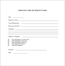 25 Free Time Off Request Form Templates Free Fillable Pdf Forms