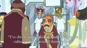 A person, or character, is intently telling another person/character. Rick And Morty Gif And A Graf Werner Herzog Guest Stars Wired
