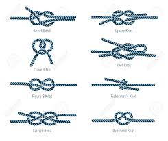 Cord, rope, ribbon, or the like that is tied or folded upon itself; Nautical Rope Knots Royalty Free Cliparts Vectors And Stock Illustration Image 58322668