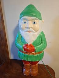 VTG 1990 DON FEATHERSTONE ELF GNOME LEPRECHAUN BLOW MOLD LIGHTED BY UNION  28"