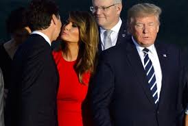 This account is run by the office of first lady melania trump. Foto Melania Trump Hampir Cium Justin Trudeau Viral Republika Online