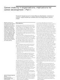 It is a giant leap that requires faith in the future and confidence in your abilities. Career Mobility Employment Social Mobility