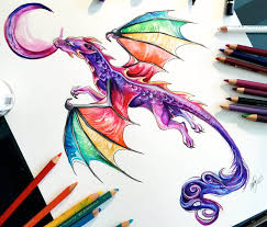 View and print full size. Colored Drawing Of Dragons Novocom Top