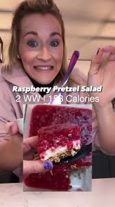 Raspberry Pretzel Salad Recipe ❤️👩‍🍳 “This recipe is OUTSTANDING as well  as kid and husband friendly! 👌🏻 Growing up there would somehow always be  a pretzel fruit salad at the BBQ or summer parties. ...