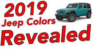 2019 Jeep Colors Revealed Including New Bikini Color 2018