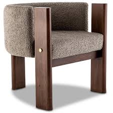 Walnut Timber Solid Brass And Boucle Malta Dining And Lounge Chair For Sale At 1stdibs In 2020 Furniture Design Furniture Chair Futuristic Furniture