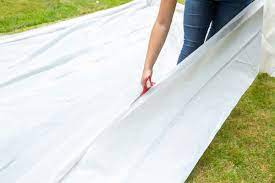 For a wider slide usable by everyone (kids and adults) use a 8' x 100' roll in either 4 mil clear or 6 mil clear. Slip And Slide Plastic Visqueen Projects