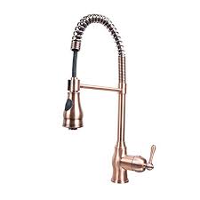 Copper hammered kitchen double basin sink with apron front and scroll design. Antique Copper Single Handle Pull Down Copper Kitchen Faucet With Spring Spout Five Years Warranty Akicon Buy Online In Angola At Angola Desertcart Com Productid 114761048