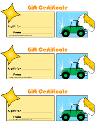 Car wash business card templates. Car Wash Gift Certificate Printable Certificate