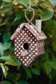 4″ x 4″ or 4″ x 6″ height: Latticed Twig Birdhouse Bird Houses Bird Houses Diy Bird House