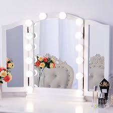 Or, you can select a vanity mirror with lights for a perfectly paired combination. Chende Hollywood Style Led Vanity Mirror Lights Kit With Dimmable 14 Light Bulbs Lighting Fixture Strip For Makeup Vanity Table Set In Dressing Room Mirror N Vanity Table Set Dressing Room
